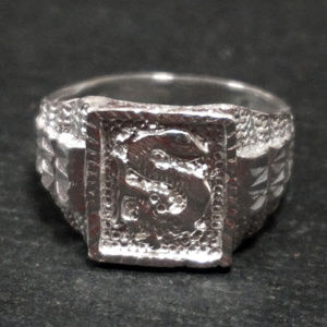 Silver Dragon Scales Lunar Zodiac Men's Ring